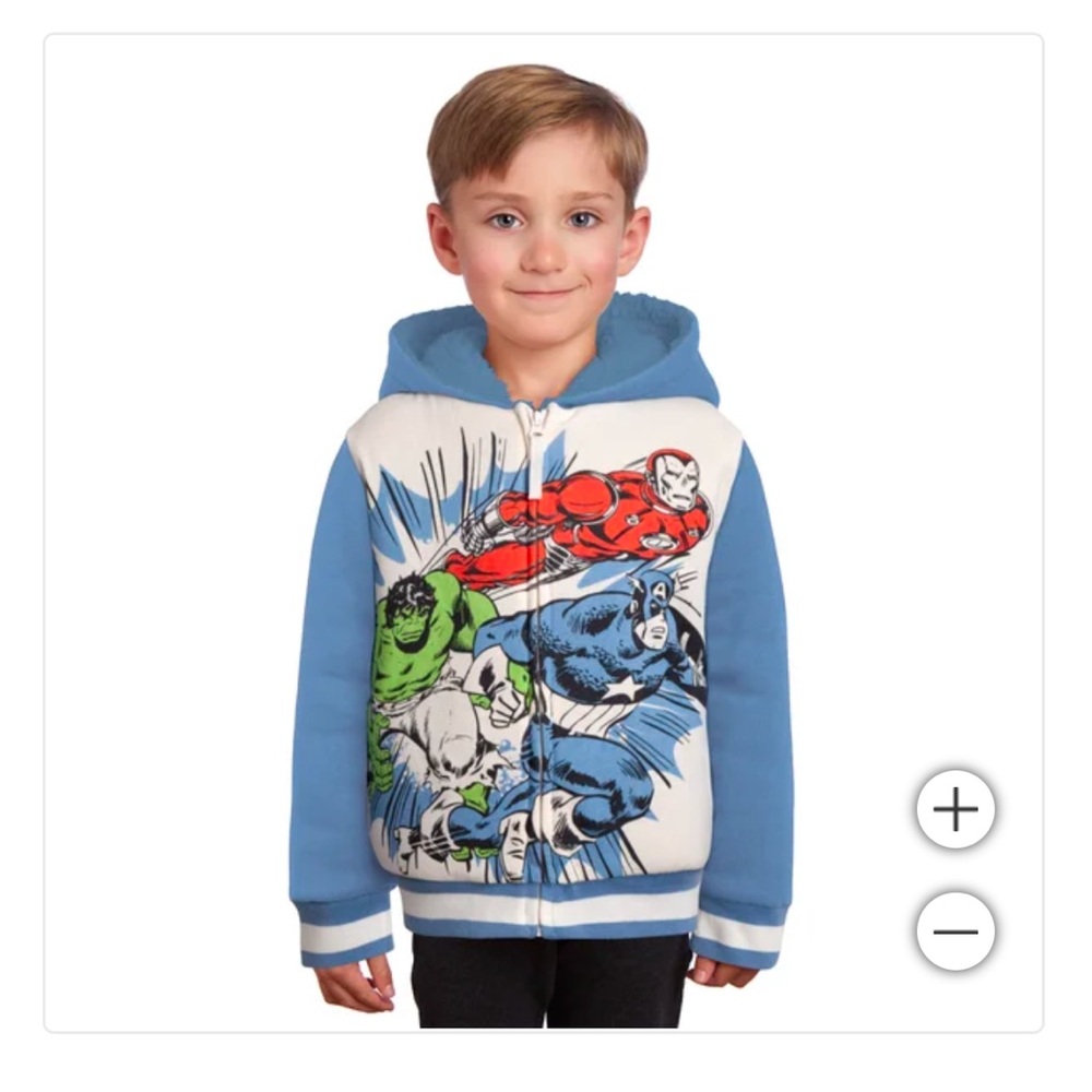 NWT Character Marvel Kids' Plush Hoodie